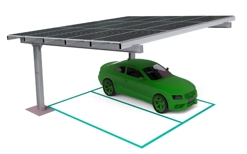 Hiiliteräksinen vedenpitävä Y-tyypin aurinkoenergian autokatosasennus