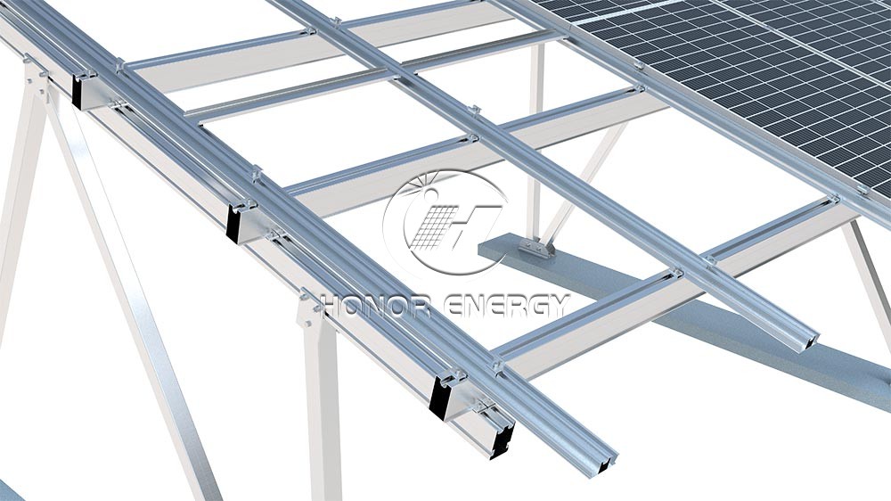 Aluminum W Type Solar Carport Mount